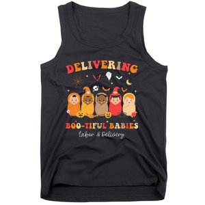 Retro Delivering Bootiful Babies Labor & Delivery Halloween Tank Top