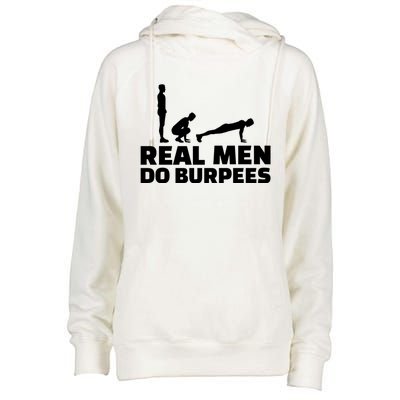 Real Do Burpees Gift Womens Funnel Neck Pullover Hood