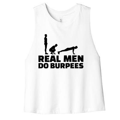 Real Do Burpees Gift Women's Racerback Cropped Tank