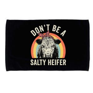 Retro Don't Be A Salty Heifer Cow Lover Microfiber Hand Towel