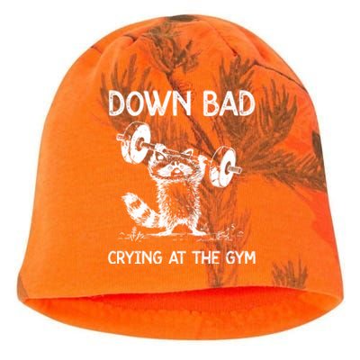 Racoon Down Bad Crying At The Gym Ttpd Kati - Camo Knit Beanie