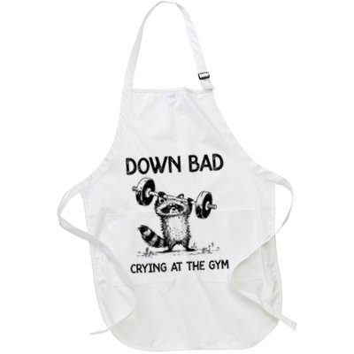 Racoon Down Bad Crying At The Gym Ttpd Full-Length Apron With Pockets