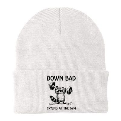 Racoon Down Bad Crying At The Gym Ttpd Knit Cap Winter Beanie