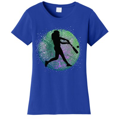 Retro Distressed Baseball Player Softball Coach Gift Women's T-Shirt