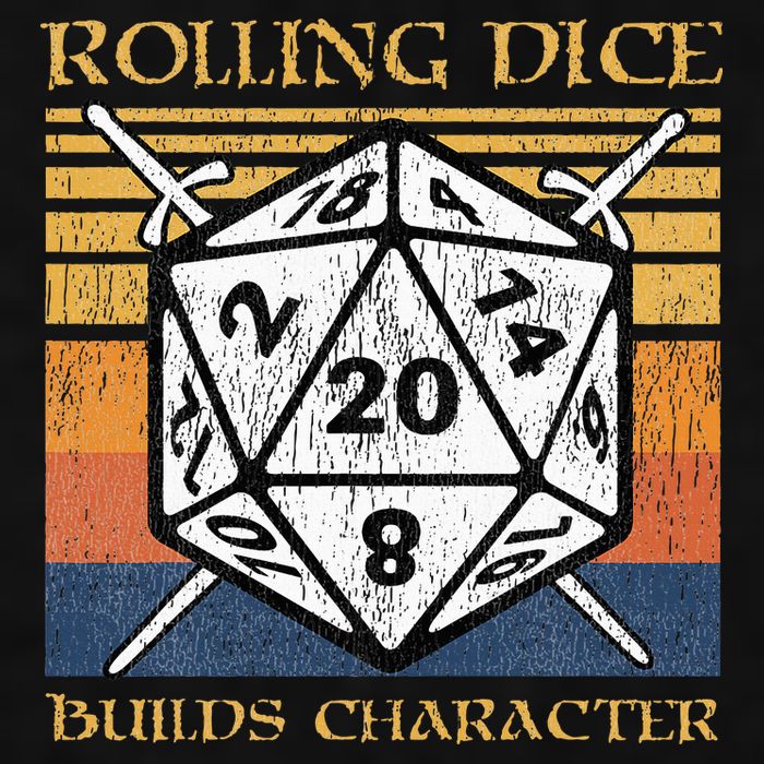 Rolling Dice Builds Character Funny Rpg Tabletop Gamer Ladies PosiCharge Tri-Blend Wicking Tank