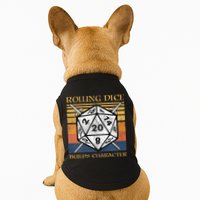 Rolling Dice Builds Character Funny Rpg Tabletop Gamer Doggie Tank