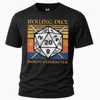 Rolling Dice Builds Character Funny Rpg Tabletop Gamer Performance Shirt