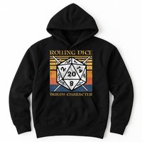 Rolling Dice Builds Character Funny Rpg Tabletop Gamer Hoodie