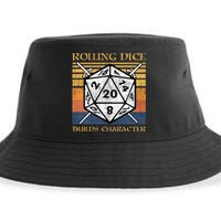 Rolling Dice Builds Character Funny Rpg Tabletop Gamer Sustainable Bucket Hat