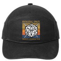 Rolling Dice Builds Character Funny Rpg Tabletop Gamer 7-Panel Snapback Hat