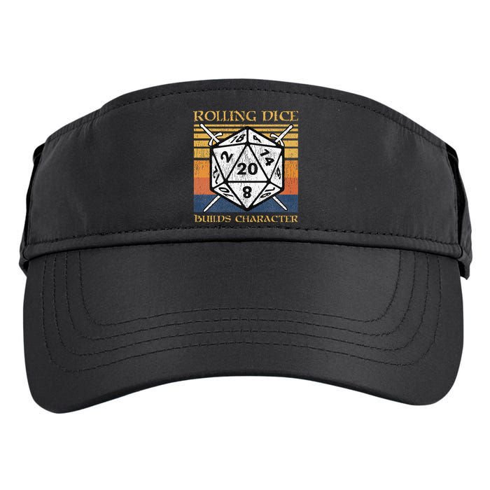 Rolling Dice Builds Character Funny Rpg Tabletop Gamer Adult Drive Performance Visor