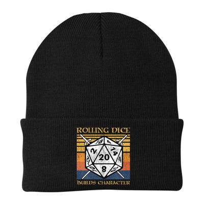 Rolling Dice Builds Character Funny Rpg Tabletop Gamer Beanie