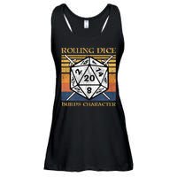 Rolling Dice Builds Character Funny Rpg Tabletop Gamer Ladies Essential Flowy Tank