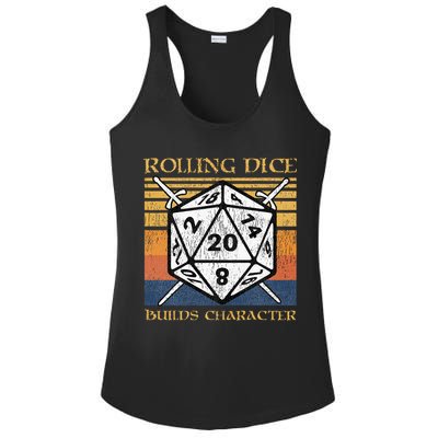 Rolling Dice Builds Character Funny Rpg Tabletop Gamer Ladies PosiCharge Competitor Racerback Tank