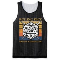 Rolling Dice Builds Character Funny Rpg Tabletop Gamer Mesh Reversible Basketball Jersey Tank