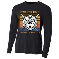 Rolling Dice Builds Character Funny Rpg Tabletop Gamer Cooling Performance Long Sleeve Crew