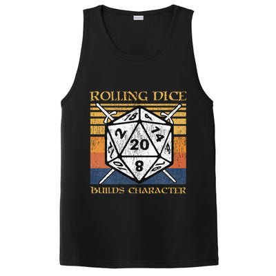 Rolling Dice Builds Character Funny Rpg Tabletop Gamer PosiCharge Competitor Tank