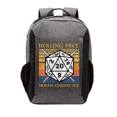 Rolling Dice Builds Character Funny Rpg Tabletop Gamer Vector Backpack