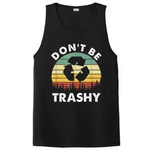 Retro Don't Be Trashy Recycle Save The Environment Earth Day PosiCharge Competitor Tank