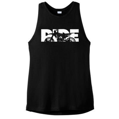 RIDE Dirt Bike Gift Motocross Motocross Dirt Bike Gift Ladies PosiCharge Tri-Blend Wicking Tank