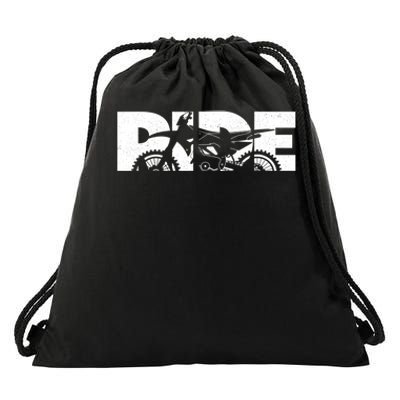 RIDE Dirt Bike Gift Motocross Motocross Dirt Bike Gift Drawstring Bag