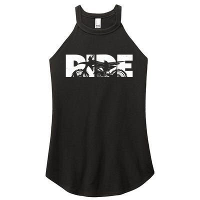 RIDE Dirt Bike Gift Motocross Motocross Dirt Bike Gift Women's Perfect Tri Rocker Tank