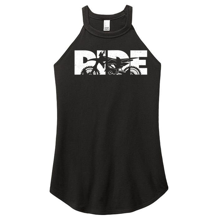 RIDE Dirt Bike Gift Motocross Motocross Dirt Bike Gift Women's Perfect Tri Rocker Tank