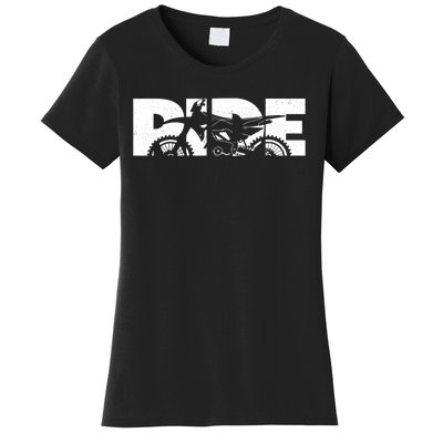 RIDE Dirt Bike Gift Motocross Motocross Dirt Bike Gift Women's T-Shirt