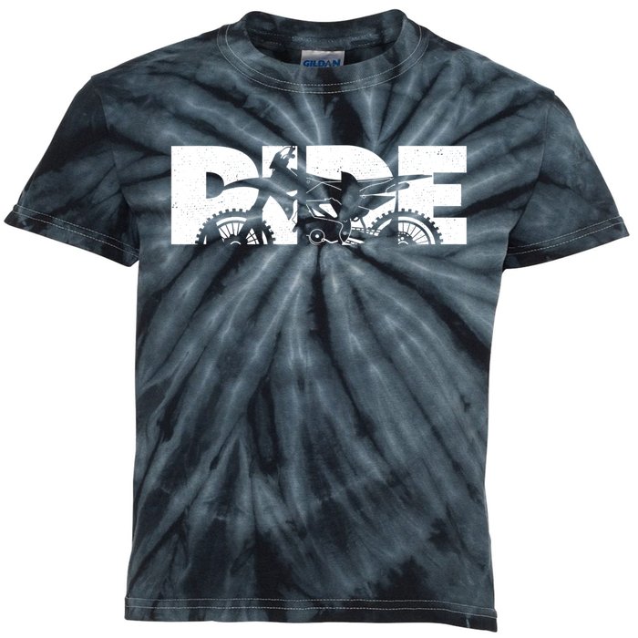 RIDE Dirt Bike Gift Motocross Motocross Dirt Bike Gift Kids Tie-Dye T-Shirt