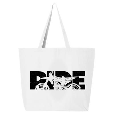 RIDE Dirt Bike Gift Motocross Motocross Dirt Bike Gift 25L Jumbo Tote