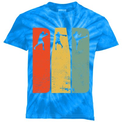 Retro Dad Boxing Player Boxing For Dad Gift Kids Tie-Dye T-Shirt