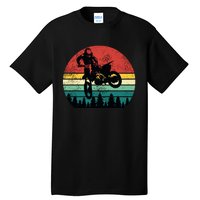 Retro Dirt Bike Motocross Motorcycle Rider Gift Tall T-Shirt