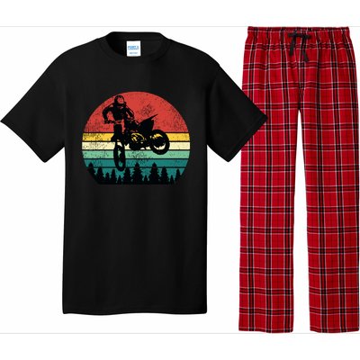 Retro Dirt Bike Motocross Motorcycle Rider Gift Pajama Set