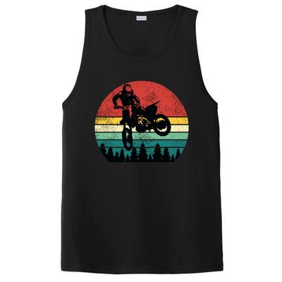 Retro Dirt Bike Motocross Motorcycle Rider Gift PosiCharge Competitor Tank