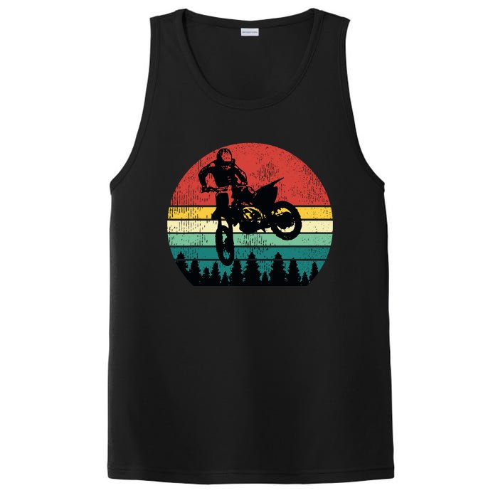 Retro Dirt Bike Motocross Motorcycle Rider Gift PosiCharge Competitor Tank