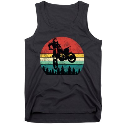 Retro Dirt Bike Motocross Motorcycle Rider Gift Tank Top