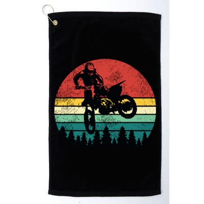 Retro Dirt Bike Motocross Motorcycle Rider Gift Platinum Collection Golf Towel