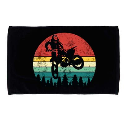 Retro Dirt Bike Motocross Motorcycle Rider Gift Microfiber Hand Towel