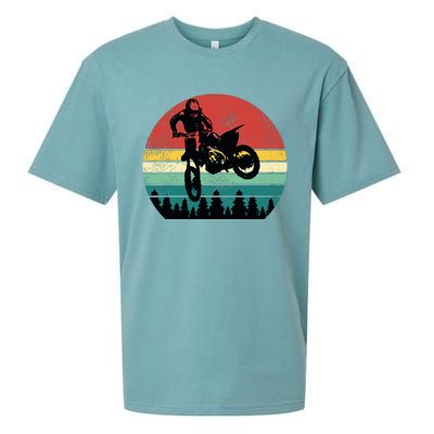 Retro Dirt Bike Motocross Motorcycle Rider Gift Sueded Cloud Jersey T-Shirt