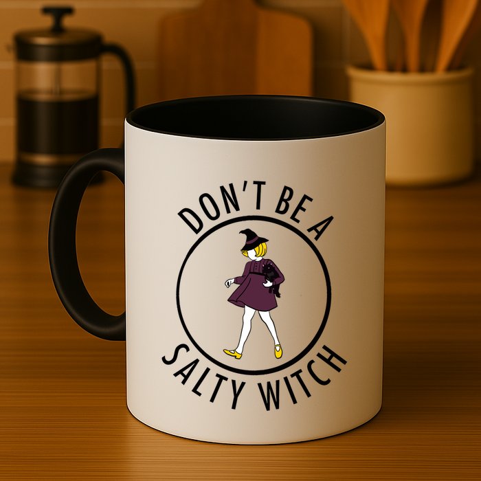 Retro DonT Be A Salty Witch Funny Halloween Girl Mug