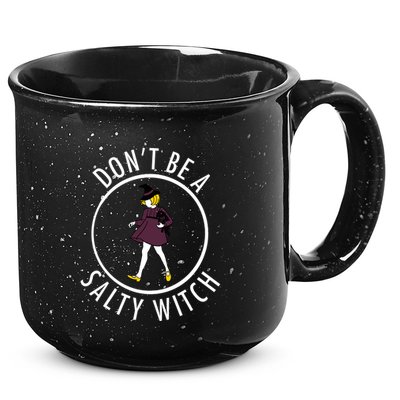 Retro DonT Be A Salty Witch Funny Halloween Girl 15oz Campfire Ceramic Mug
