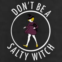 Retro DonT Be A Salty Witch Funny Halloween Girl Microfiber Hand Towel