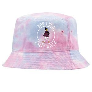 Retro DonT Be A Salty Witch Funny Halloween Girl Tie-Dyed Bucket Hat