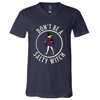 Retro DonT Be A Salty Witch Funny Halloween Girl V-Neck T-Shirt