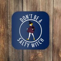 Retro DonT Be A Salty Witch Funny Halloween Girl Coaster