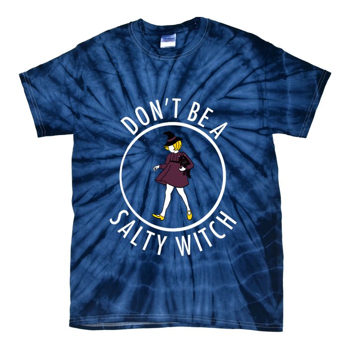 Retro DonT Be A Salty Witch Funny Halloween Girl Tie-Dye T-Shirt