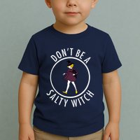 Retro DonT Be A Salty Witch Funny Halloween Girl Toddler T-Shirt