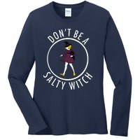 Retro DonT Be A Salty Witch Funny Halloween Girl Ladies Long Sleeve Shirt