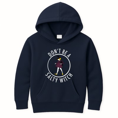 Retro DonT Be A Salty Witch Funny Halloween Girl Kids Hoodie