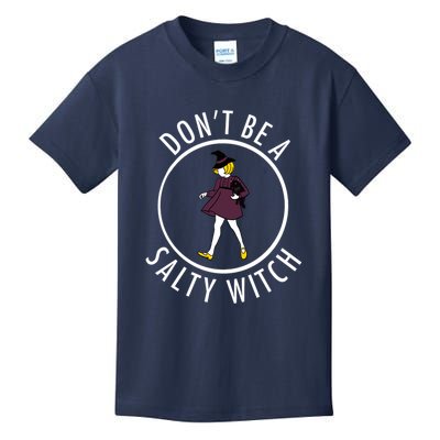 Retro DonT Be A Salty Witch Funny Halloween Girl Kids T-Shirt